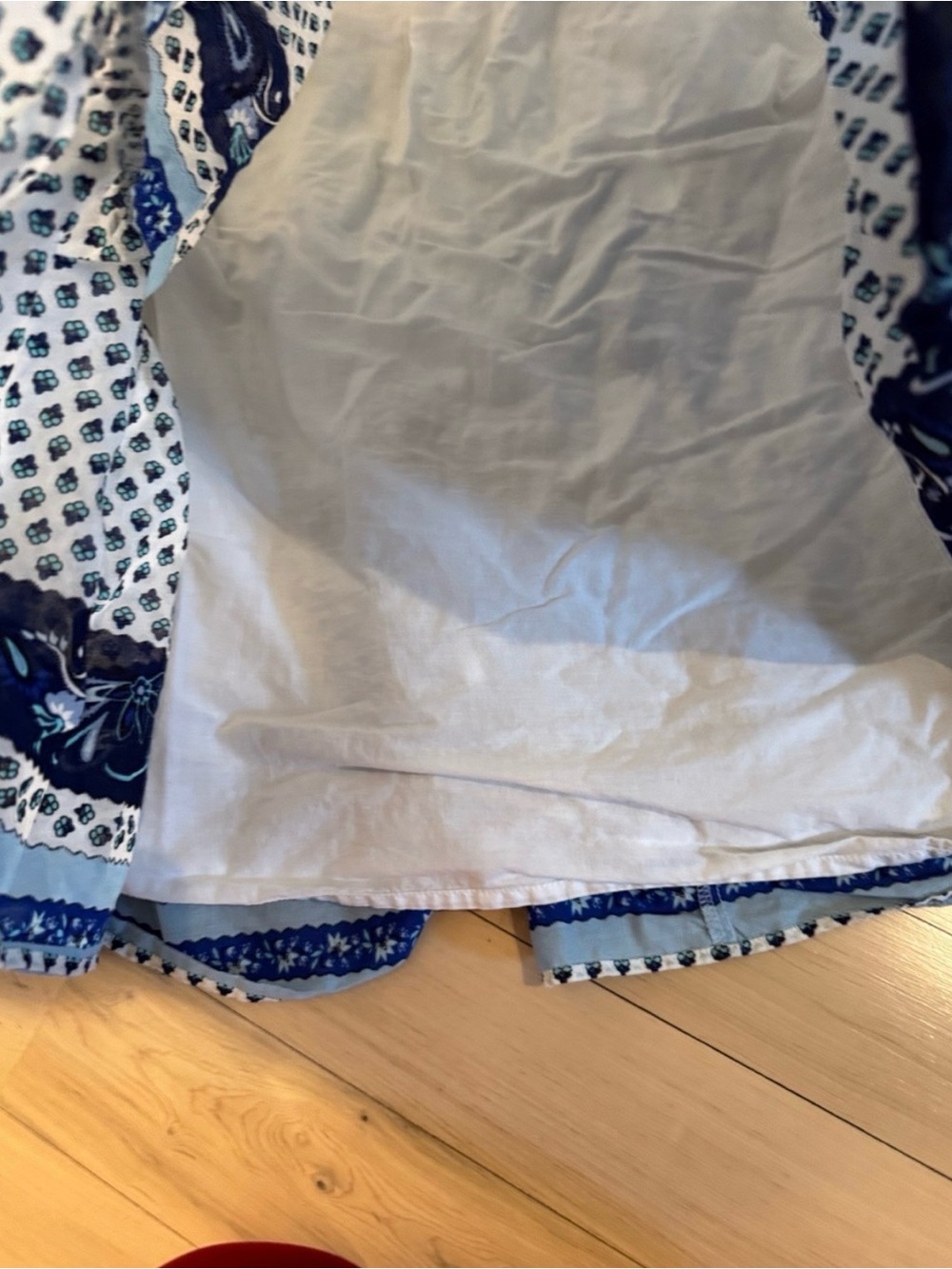 J. Crew Blue and White Printed Cotton Maxi Skirt - Picture 7 of 8